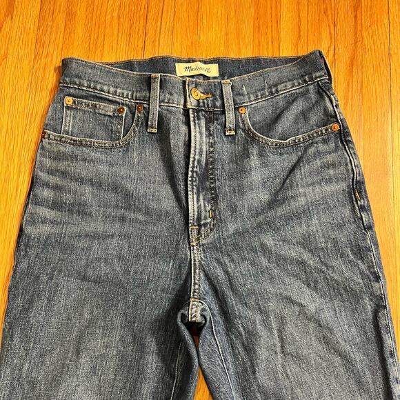 Madewell Jeans Womens 27 Perfect Vintage Blue Denim High Rise Raw Hem - Picture 2 of 12